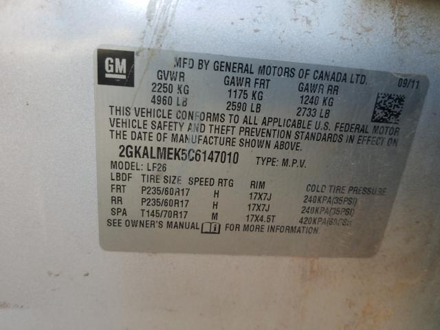 Photo 9 VIN: 2GKALMEK5C6147010 - GMC TERRAIN SL 