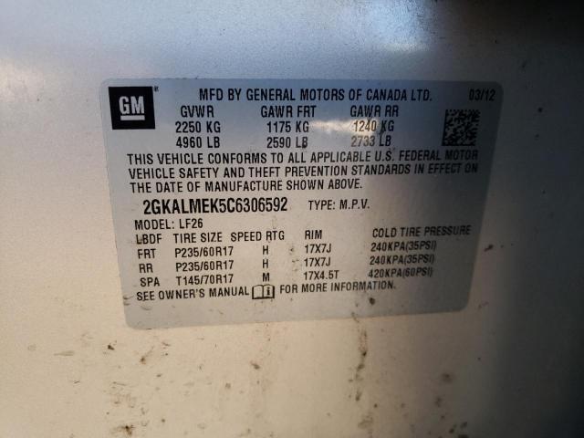 Photo 12 VIN: 2GKALMEK5C6306592 - GMC TERRAIN 