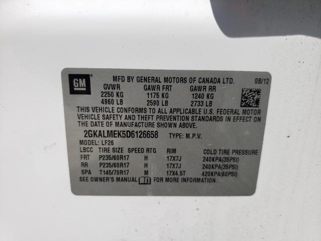 Photo 9 VIN: 2GKALMEK5D6126658 - GMC TERRAIN SL 