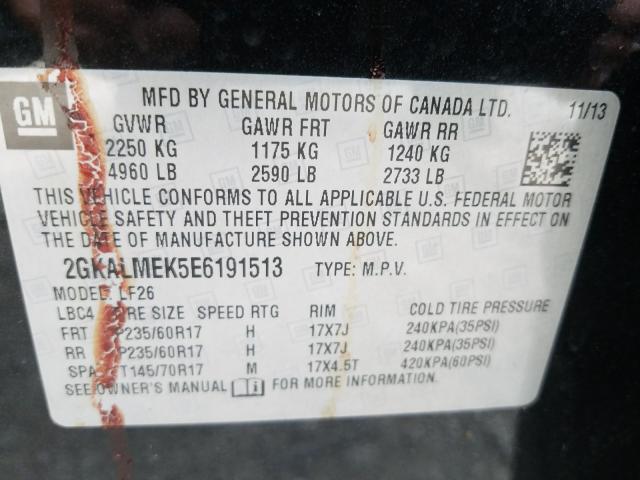 Photo 9 VIN: 2GKALMEK5E6191513 - GMC TERRAIN SL 