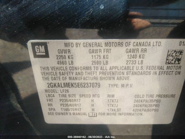 Photo 8 VIN: 2GKALMEK5E6237079 - GMC TERRAIN 