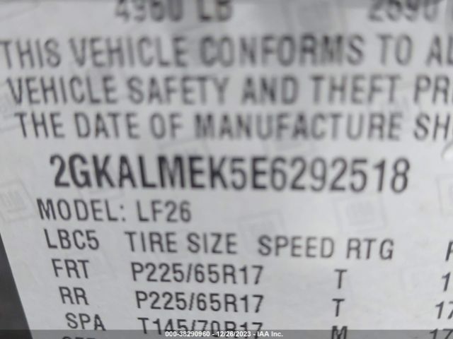 Photo 8 VIN: 2GKALMEK5E6292518 - GMC TERRAIN 