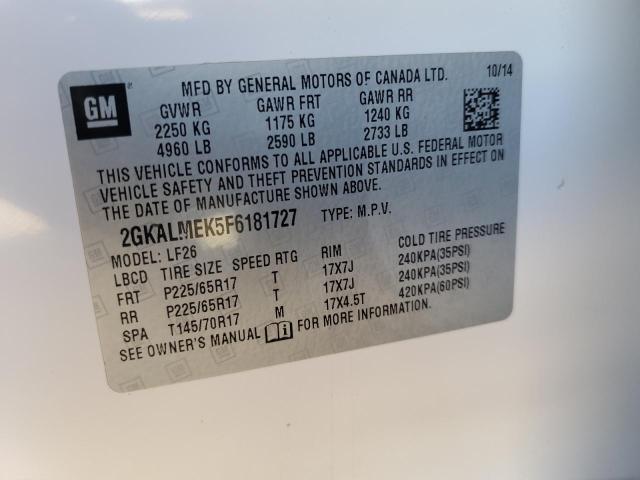 Photo 12 VIN: 2GKALMEK5F6181727 - GMC TERRAIN 