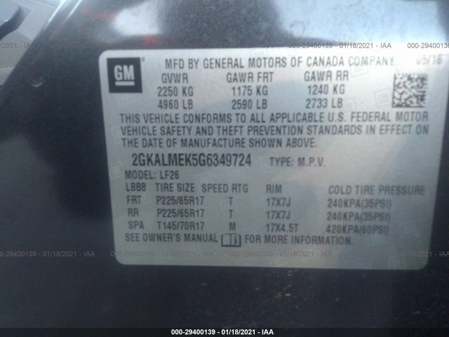 Photo 8 VIN: 2GKALMEK5G6349724 - GMC TERRAIN 