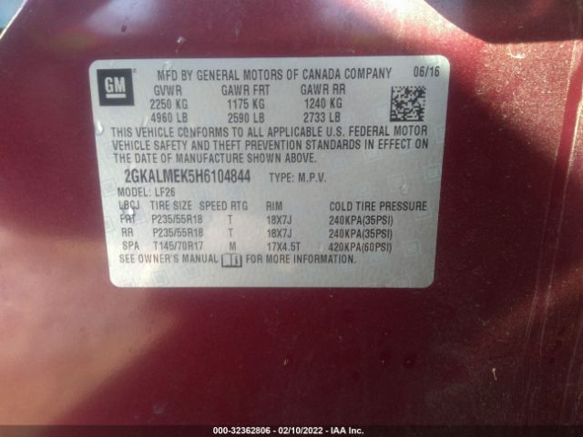 Photo 8 VIN: 2GKALMEK5H6104844 - GMC TERRAIN 