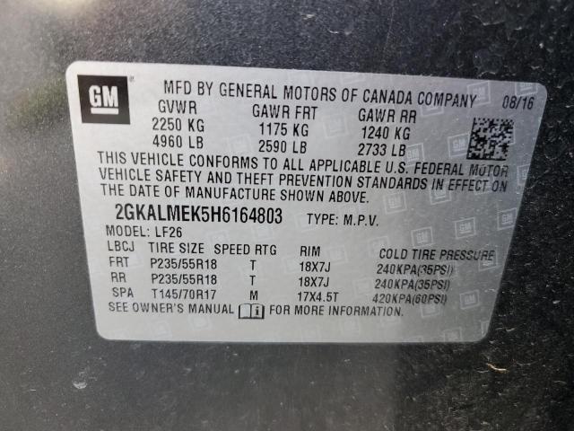 Photo 9 VIN: 2GKALMEK5H6164803 - GMC TERRAIN SL 