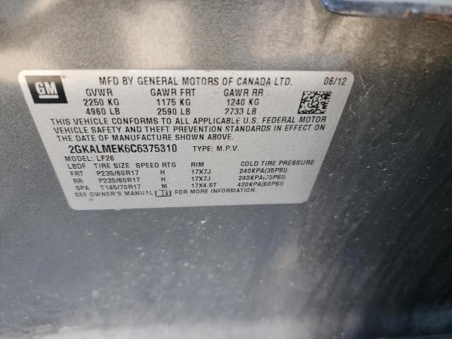 Photo 12 VIN: 2GKALMEK6C6375310 - GMC TERRAIN 