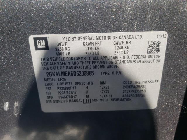 Photo 9 VIN: 2GKALMEK6D6205885 - GMC TERRAIN SL 