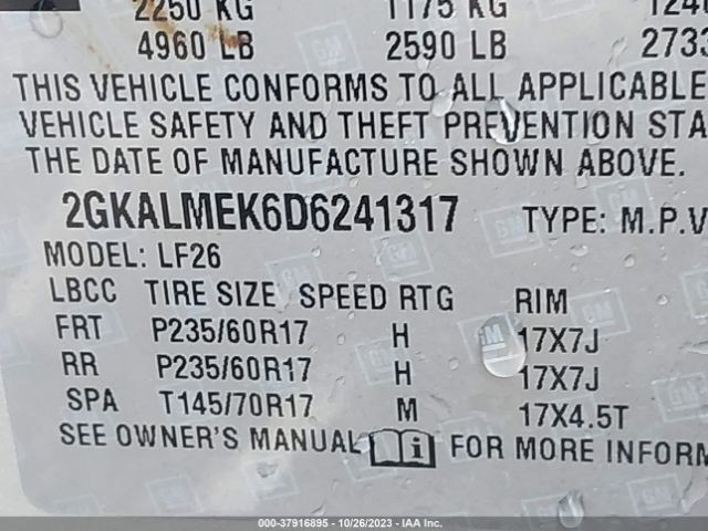 Photo 8 VIN: 2GKALMEK6D6241317 - GMC TERRAIN 