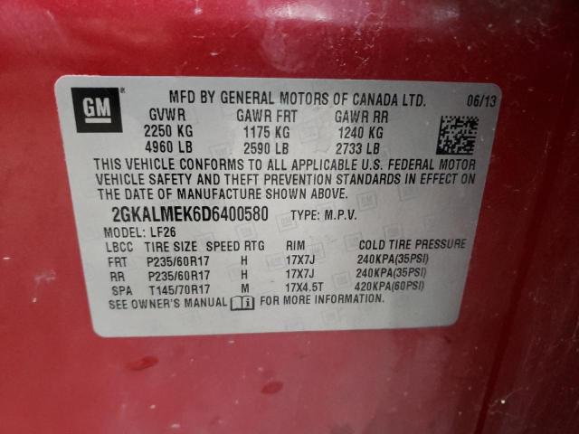 Photo 9 VIN: 2GKALMEK6D6400580 - GMC TERRAIN SL 