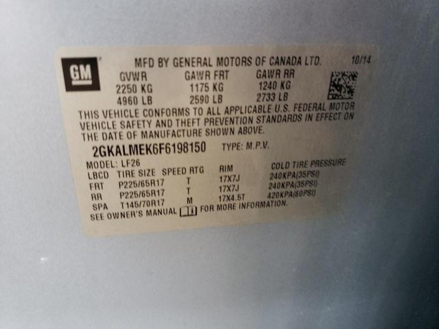 Photo 13 VIN: 2GKALMEK6F6198150 - GMC TERRAIN SL 