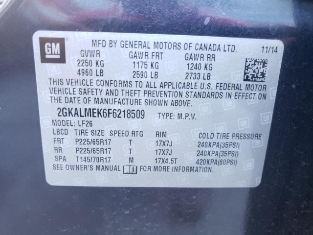 Photo 9 VIN: 2GKALMEK6F6218509 - GMC TERRAIN SL 