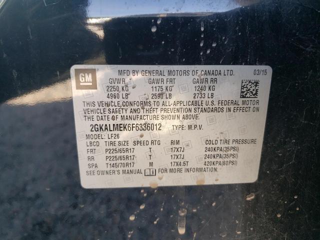 Photo 9 VIN: 2GKALMEK6F6336012 - GMC TERRAIN SL 