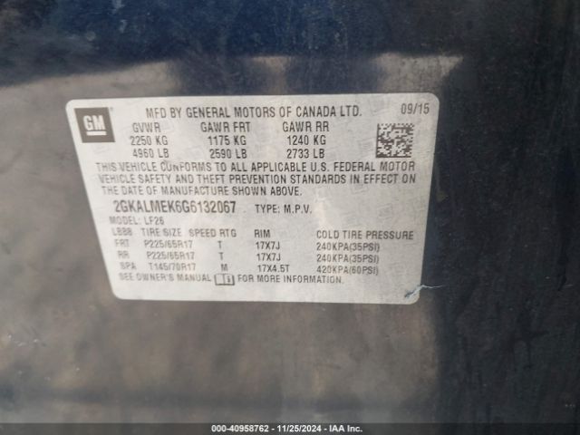 Photo 8 VIN: 2GKALMEK6G6132067 - GMC TERRAIN 