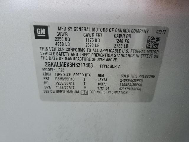 Photo 12 VIN: 2GKALMEK6H6317463 - GMC TERRAIN 