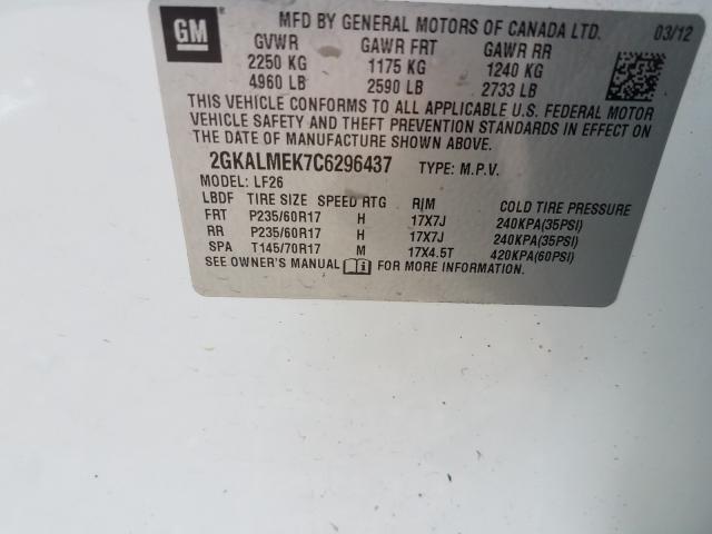 Photo 9 VIN: 2GKALMEK7C6296437 - GMC TERRAIN SL 