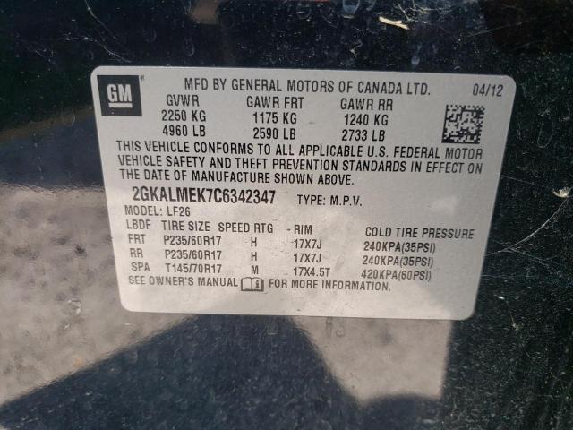 Photo 13 VIN: 2GKALMEK7C6342347 - GMC TERRAIN SL 