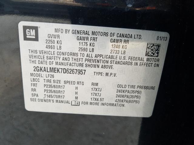 Photo 9 VIN: 2GKALMEK7D6267957 - GMC TERRAIN SL 