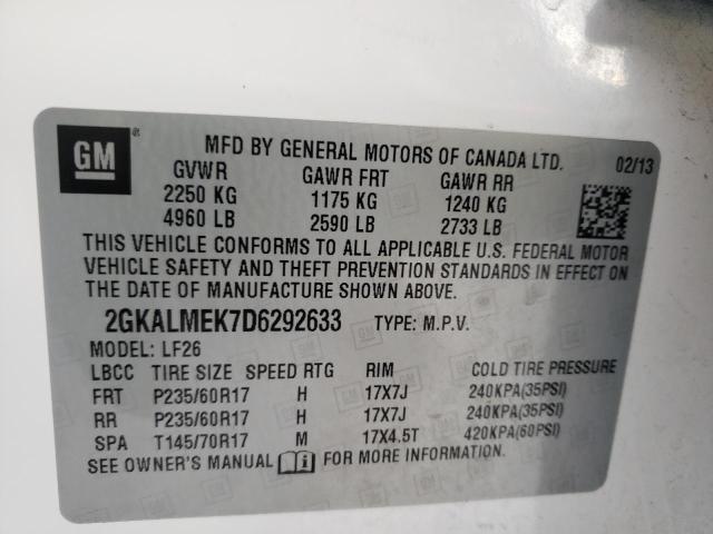 Photo 12 VIN: 2GKALMEK7D6292633 - GMC TERRAIN SL 