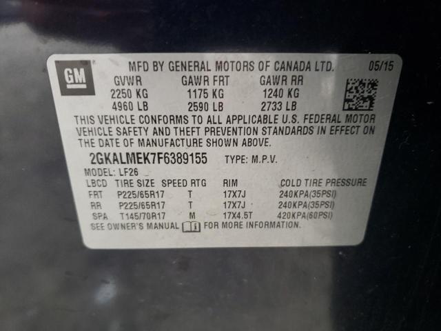 Photo 9 VIN: 2GKALMEK7F6389155 - GMC TERRAIN SL 