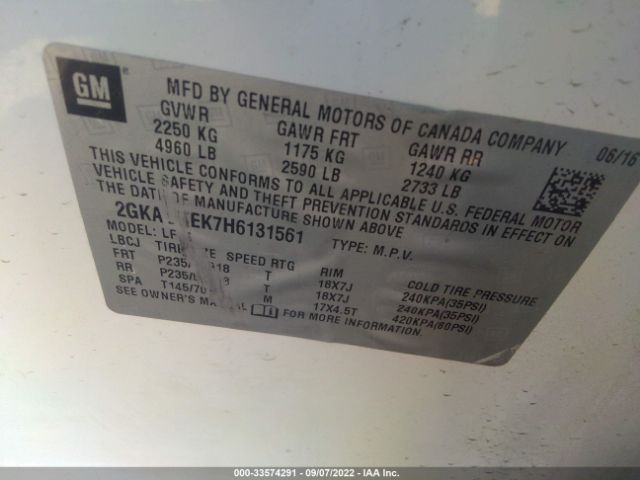 Photo 8 VIN: 2GKALMEK7H6131561 - GMC TERRAIN 