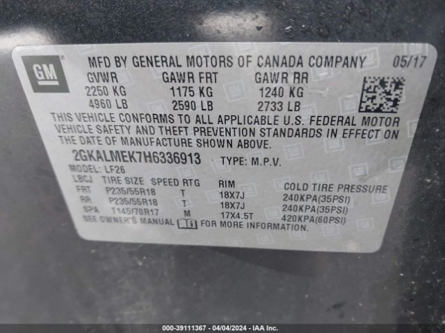 Photo 8 VIN: 2GKALMEK7H6336913 - GMC TERRAIN 