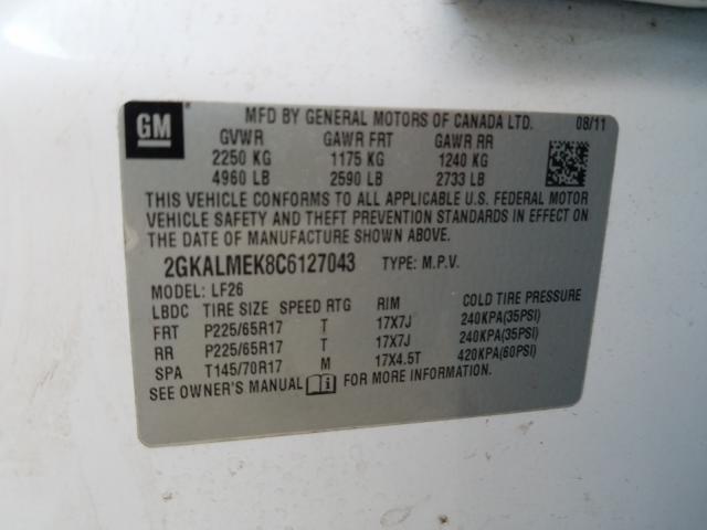 Photo 9 VIN: 2GKALMEK8C6127040 - GMC TERRAIN SL 