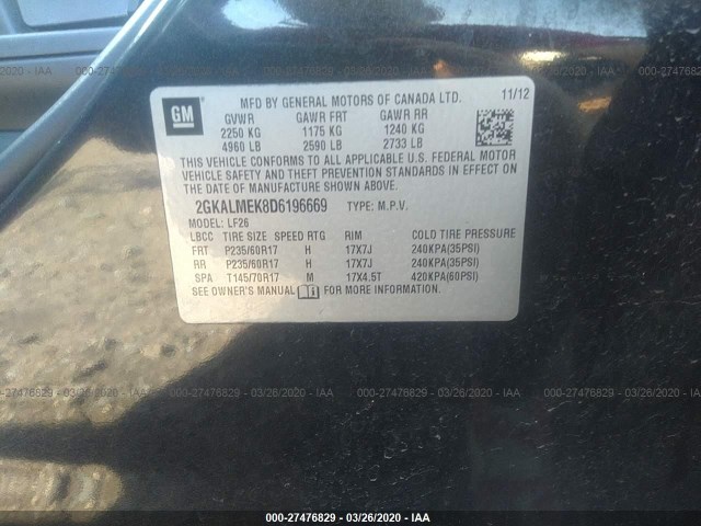 Photo 8 VIN: 2GKALMEK8D6196669 - GMC TERRAIN 