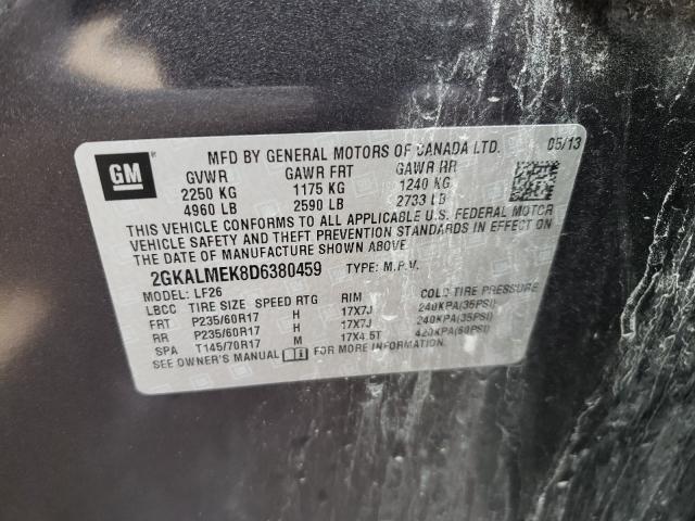 Photo 9 VIN: 2GKALMEK8D6380459 - GMC TERRAIN SL 