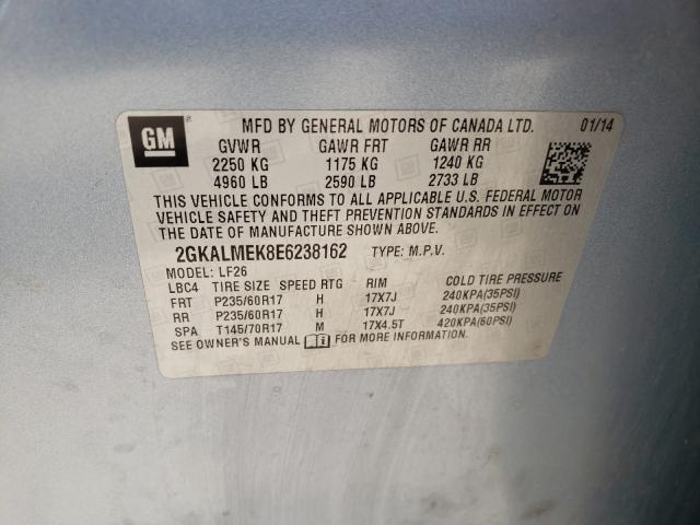 Photo 9 VIN: 2GKALMEK8E6238162 - GMC TERRAIN SL 