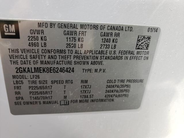 Photo 9 VIN: 2GKALMEK8E6246424 - GMC TERRAIN SL 