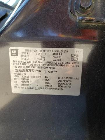 Photo 12 VIN: 2GKALMEK8F6213912 - GMC TERRAIN 