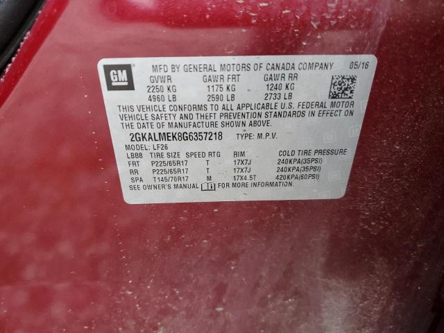 Photo 12 VIN: 2GKALMEK8G6357218 - GMC TERRAIN 