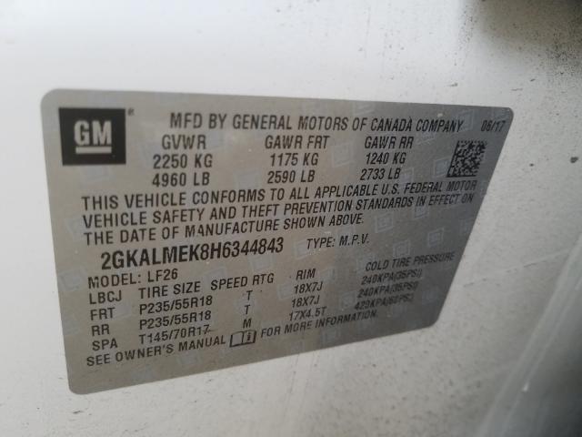 Photo 9 VIN: 2GKALMEK8H6344843 - GMC TERRAIN SL 