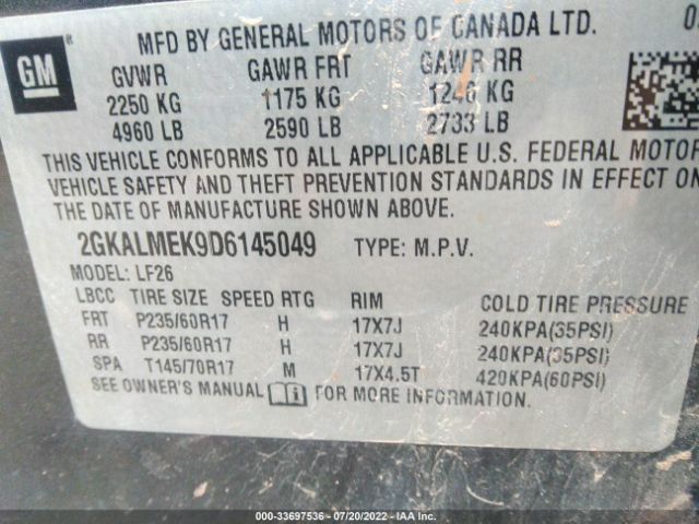 Photo 8 VIN: 2GKALMEK9D6145049 - GMC TERRAIN 