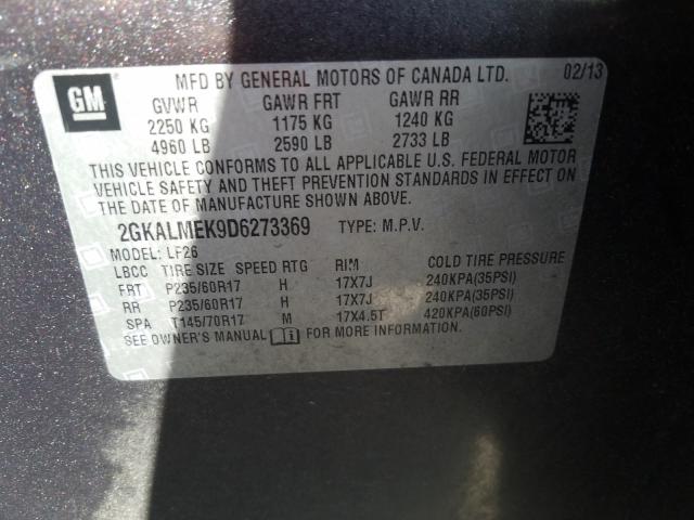 Photo 9 VIN: 2GKALMEK9D6273369 - GMC TERRAIN SL 