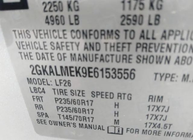 Photo 8 VIN: 2GKALMEK9E6153556 - GMC TERRAIN 