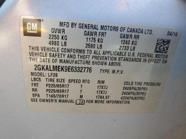 Photo 12 VIN: 2GKALMEK9E6332776 - GMC TERRAIN SL 