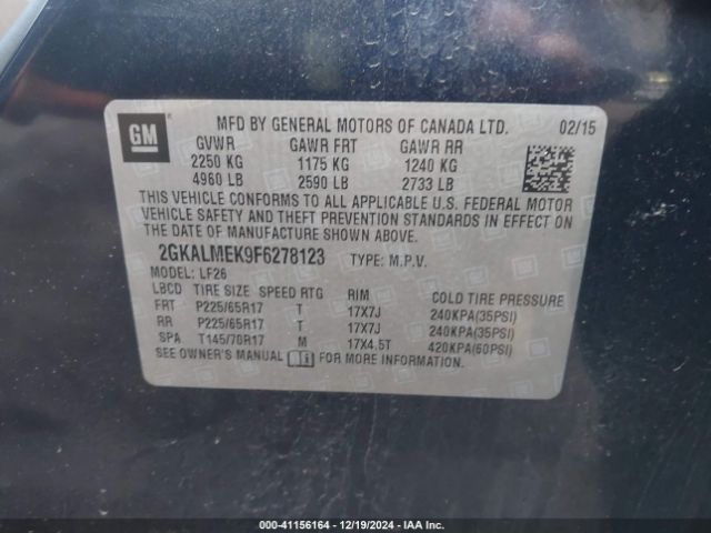 Photo 8 VIN: 2GKALMEK9F6278123 - GMC TERRAIN 