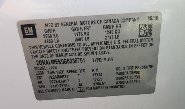 Photo 13 VIN: 2GKALMEK9G6338791 - GMC TERRAIN SL 