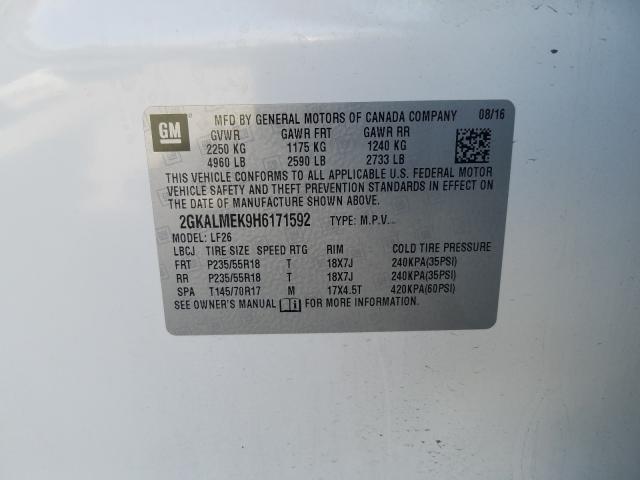 Photo 9 VIN: 2GKALMEK9H6171592 - GMC TERRAIN SL 