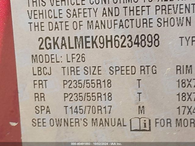 Photo 8 VIN: 2GKALMEK9H6234898 - GMC TERRAIN 