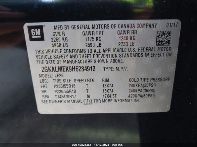 Photo 8 VIN: 2GKALMEK9H6284913 - GMC TERRAIN 