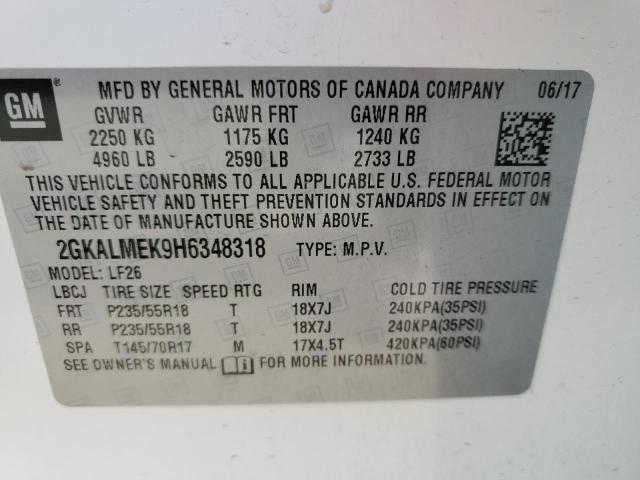 Photo 12 VIN: 2GKALMEK9H6348318 - GMC TERRAIN SL 