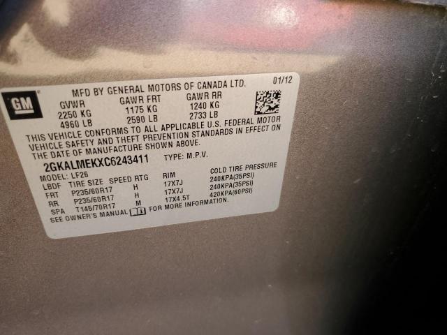 Photo 9 VIN: 2GKALMEKXC6243411 - GMC TERRAIN SL 