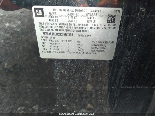 Photo 8 VIN: 2GKALMEKXC6299381 - GMC TERRAIN 