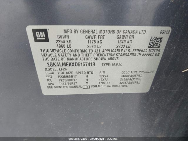 Photo 8 VIN: 2GKALMEKXD6157419 - GMC TERRAIN 