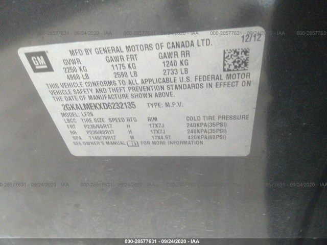 Photo 8 VIN: 2GKALMEKXD6232135 - GMC TERRAIN 