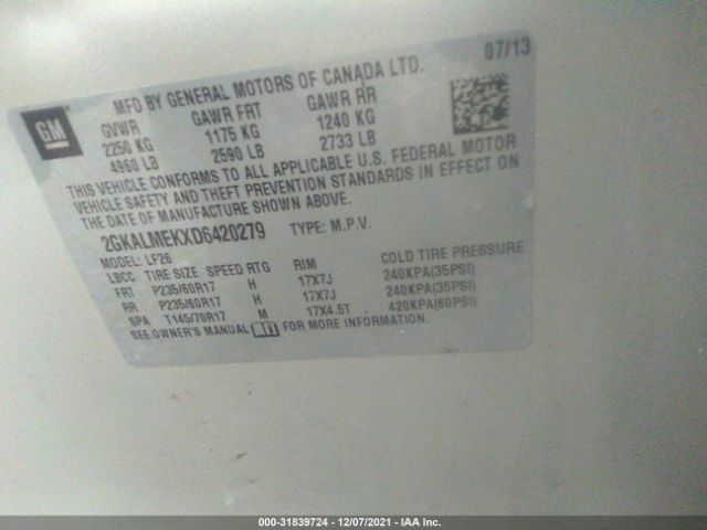 Photo 8 VIN: 2GKALMEKXD6420279 - GMC TERRAIN 