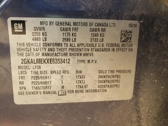 Photo 9 VIN: 2GKALMEKXE6353412 - GMC TERRAIN SL 